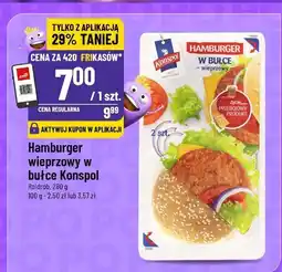 Polomarket Hamburger wieprzowy w bułce Konspol oferta