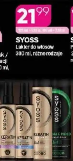 Koliber drogerie Syoss Lakier do włosów oferta