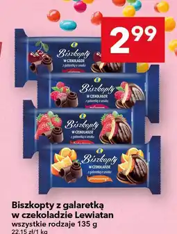 Lewiatan Biszkopty z galaretką w czekoladzie Lewiatan wszystkie rodzaje oferta