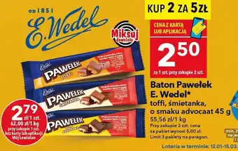 Baton Pawełek E. Wedel o smaku advocaat