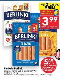 Lewiatan Parówki Berlinki z serem oferta