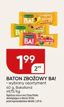 Chata Polska Baton zbożowy BA! wybrany asortyment oferta