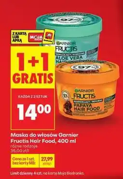 Biedronka Maska do włosów Garnier Fructis Hair Food, 400 ml oferta