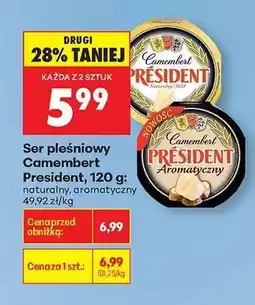Biedronka Ser pleśniowy Camembert President, 120 g oferta