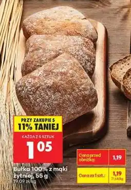 Biedronka Bułka 100 % z mąki żytniej 55 g oferta