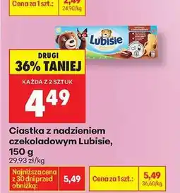 Biedronka Ciastka z nadzieniem czekoladowym Lubisie, 150 g oferta