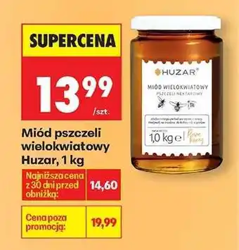 Biedronka Miód pszczeli wielokwiatowy Huzar, 1 kg oferta