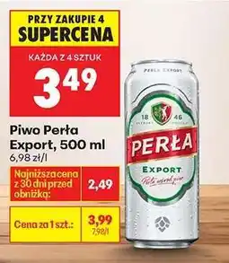 Biedronka PIWO PERŁA EXPORT 500 ML oferta
