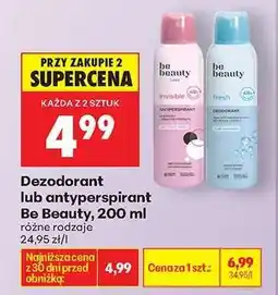 Biedronka Dezodorant lub antyperspirant Be Beauty, 200 ml oferta
