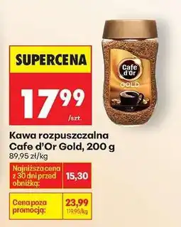 Biedronka Kawa rozpuszczalna Cafe d'Or Gold 200 g oferta