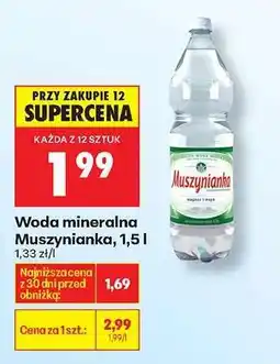 Biedronka Woda mineralna Muszynianka, 1,5 l oferta