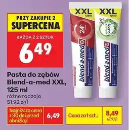 Biedronka Pasta do zębów blend-a-med XXL, 125 ml oferta
