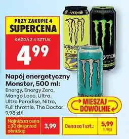 Biedronka Napój energetyczny Monster 500 ml oferta