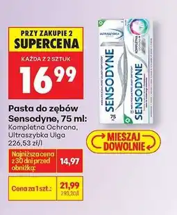 Biedronka Pasta do zębów Sensodyne, 75 ml oferta