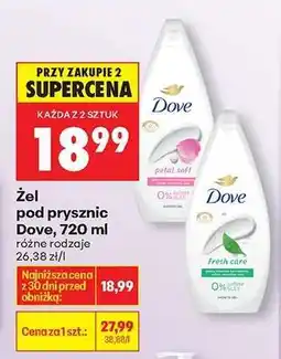 Biedronka Żel pod prysznic Dove, 720 ml oferta