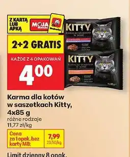 Biedronka Karma dla kotów w saszetkach Kitty, 4x85 g oferta