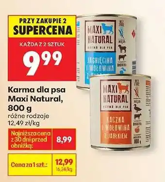 Biedronka Karma dla psa Maxi Natural, 800 g oferta