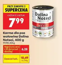 Biedronka Karma dla psa wołowina Dolina Noteci, 400 g oferta