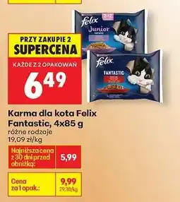 Biedronka Karma dla kota Felix Fantastic 4x85 g oferta