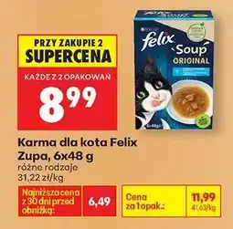 Biedronka Karma dla kota Felix Zupa, 6x48 g oferta