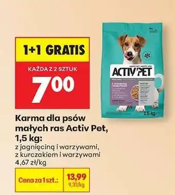 Biedronka Karma dla psów małych ras Activ Pet, 1,5 kg oferta