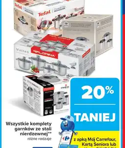 Carrefour Komplety garnków oferta