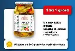 Kaufland K-STĀD TAKIE DOBRE Sałatka obiadowa z ogórkiem 870/950 g słoik oferta