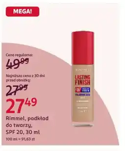 Rossmann Rimmel podkład do twarzy oferta
