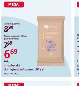 Rossmann AA chusteczki do higieny intymnej oferta