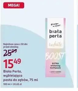 Rossmann Biała Perła pasta do zębów oferta