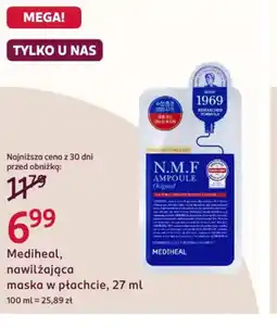 Rossmann Mediheal nawilżająca maska w płachcie oferta