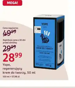Rossmann Yope regenerujący krem do twarzy oferta