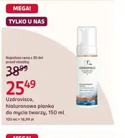 Rossmann Uzdrowisco hialuronowa pianka oferta