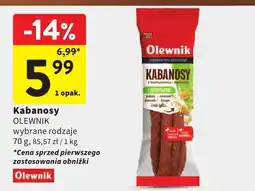 Intermarche Kabanosy OLEWNIK wybrane rodzaje oferta
