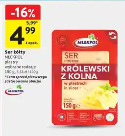 Intermarche Ser żółty SERENADA plastry Gouda oferta