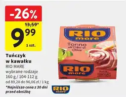 Intermarche Tuńczyk w kawałku RIO MARE wybrane rodzaje oferta