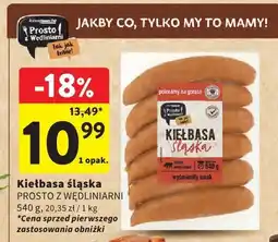 Intermarche Kiełbasa śląska PROSTO Z WĘDLINIARNI oferta