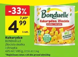 Intermarche Kukurydza Bonduelle złocista słodka i chrupka oferta