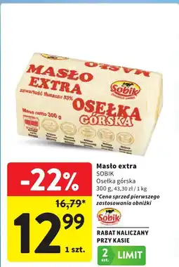 Intermarche Masło extra SOBIK Osełka górska oferta