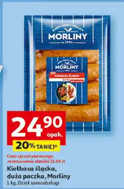 Auchan Kiełbasa śląska duża paczka, Morliny oferta
