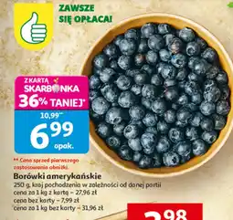 Auchan Borówki amerykańskie 250 g, kraj pochodzenia w zależności od danej partii oferta