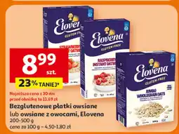 Auchan Bezglutenowe płatki owsiane lub owsiane z owocami, Elovena oferta
