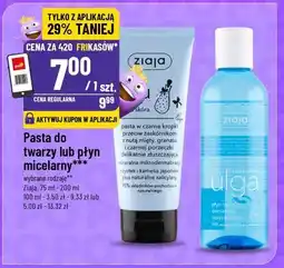 Polomarket Pasta do twarzy lub płyn micelarny Ziaja oferta