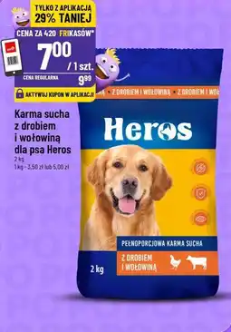 Polomarket Karma sucha z drobiem i wołowiną dla psa Heros oferta