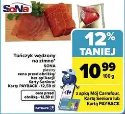 Carrefour Tuńczyk wędzony na zimno oferta
