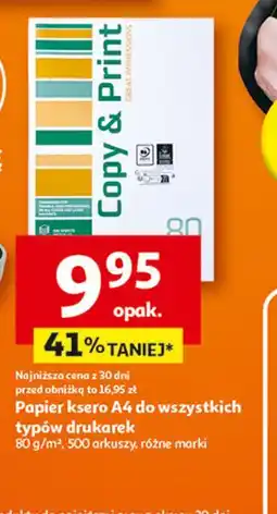 Auchan Papier ksero A4 do wszystkich typów drukarek oferta