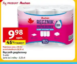 Auchan Ręcznik papierowy Auchan (3 rolki) oferta