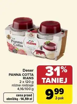 Carrefour Market Deser PANNA COTTA RIANS różne rodzaje oferta