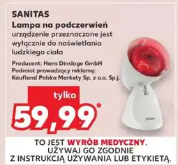 Kaufland SANITAS Lampa na podczerwień oferta