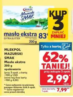 Kaufland MLEKPOL MAZURSKI SMAK Masło ekstra 200 g oferta